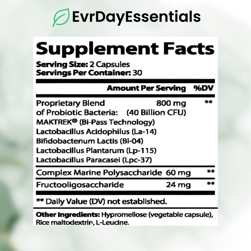 EvrBalance - Probiotic 40 Billion with Prebiotics
